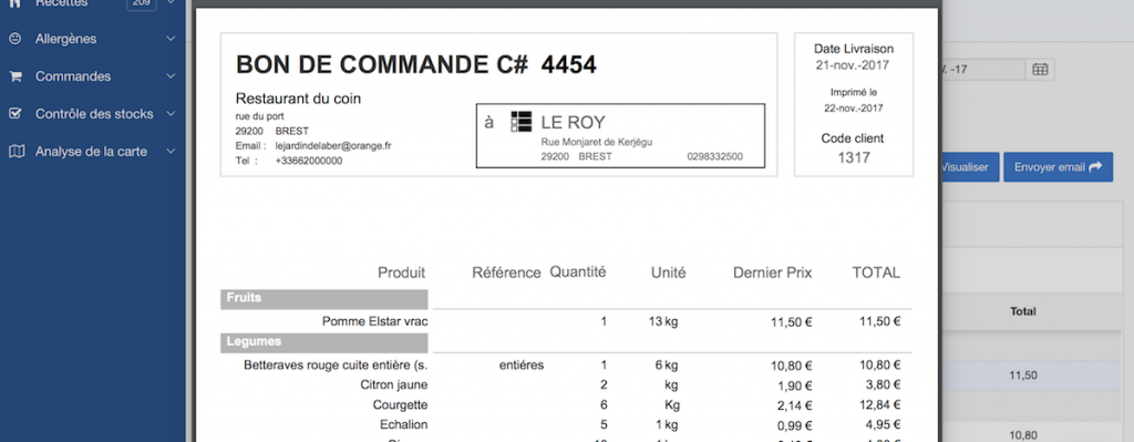 supplier purchase orders