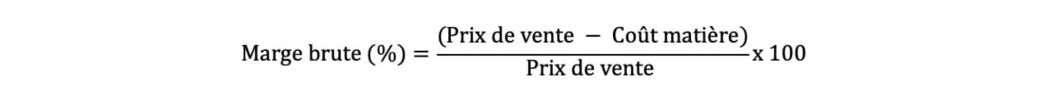 formule du calcul de la marge brute