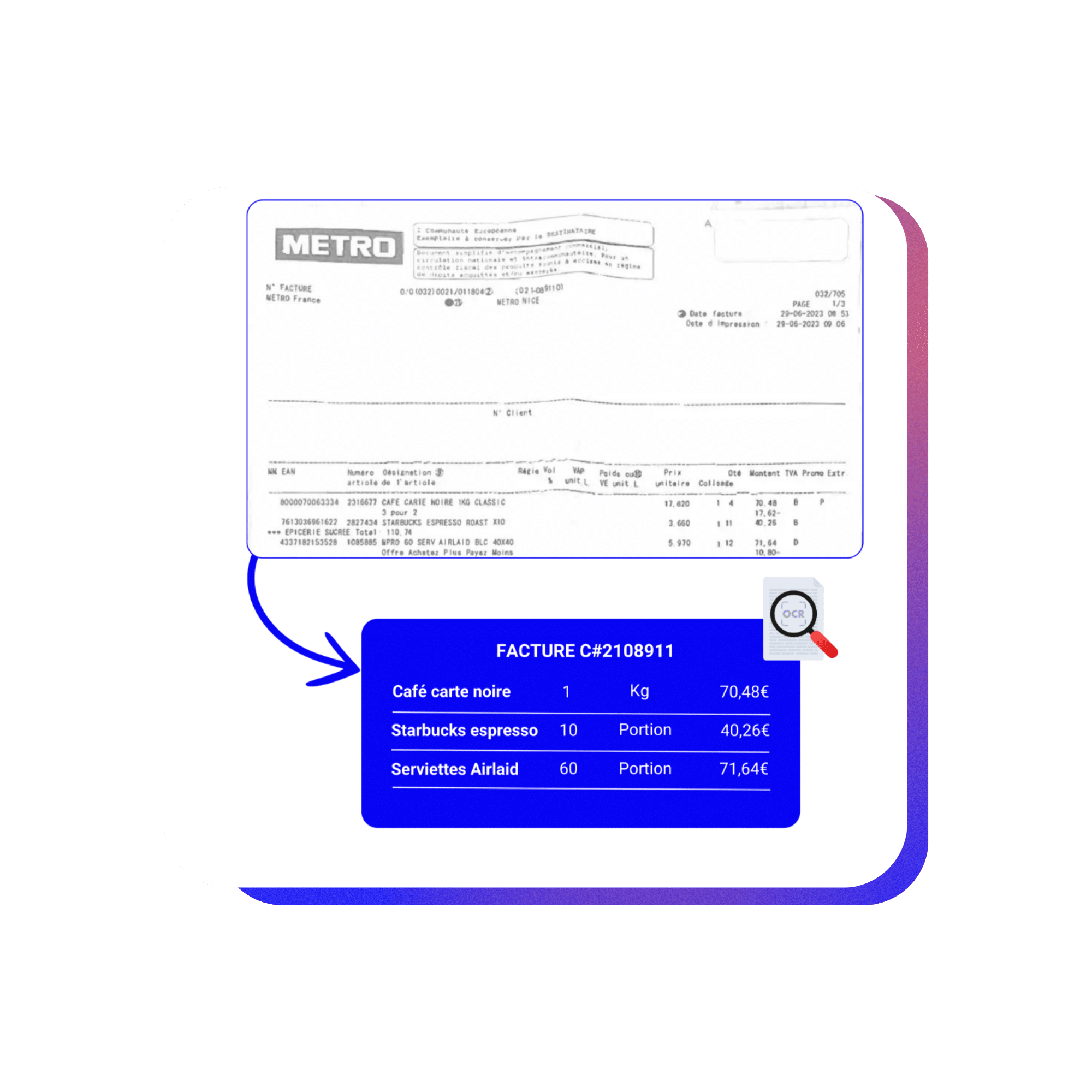 Numérisation factures