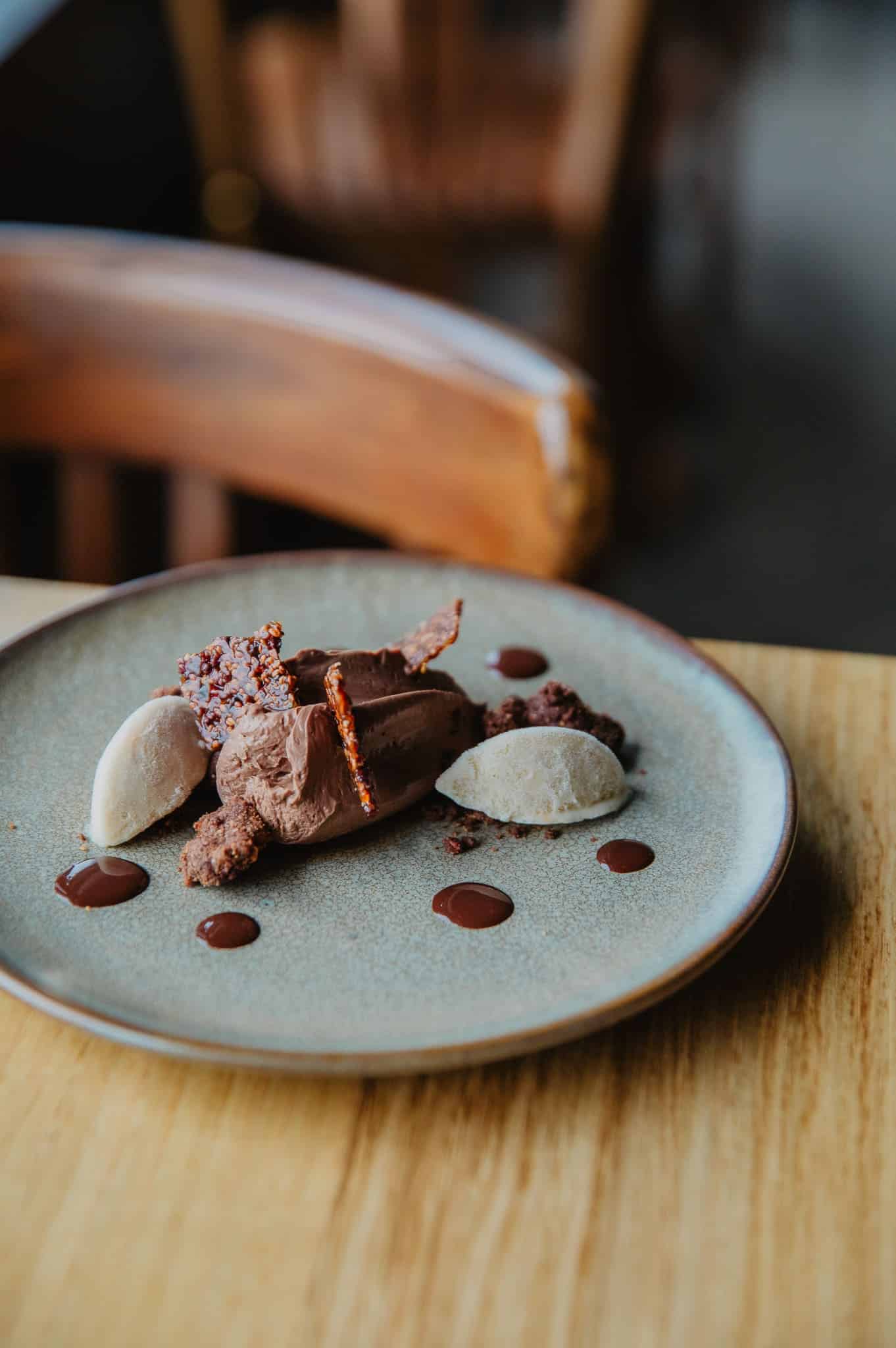 Dessert au chocolat du restaurant La Butte